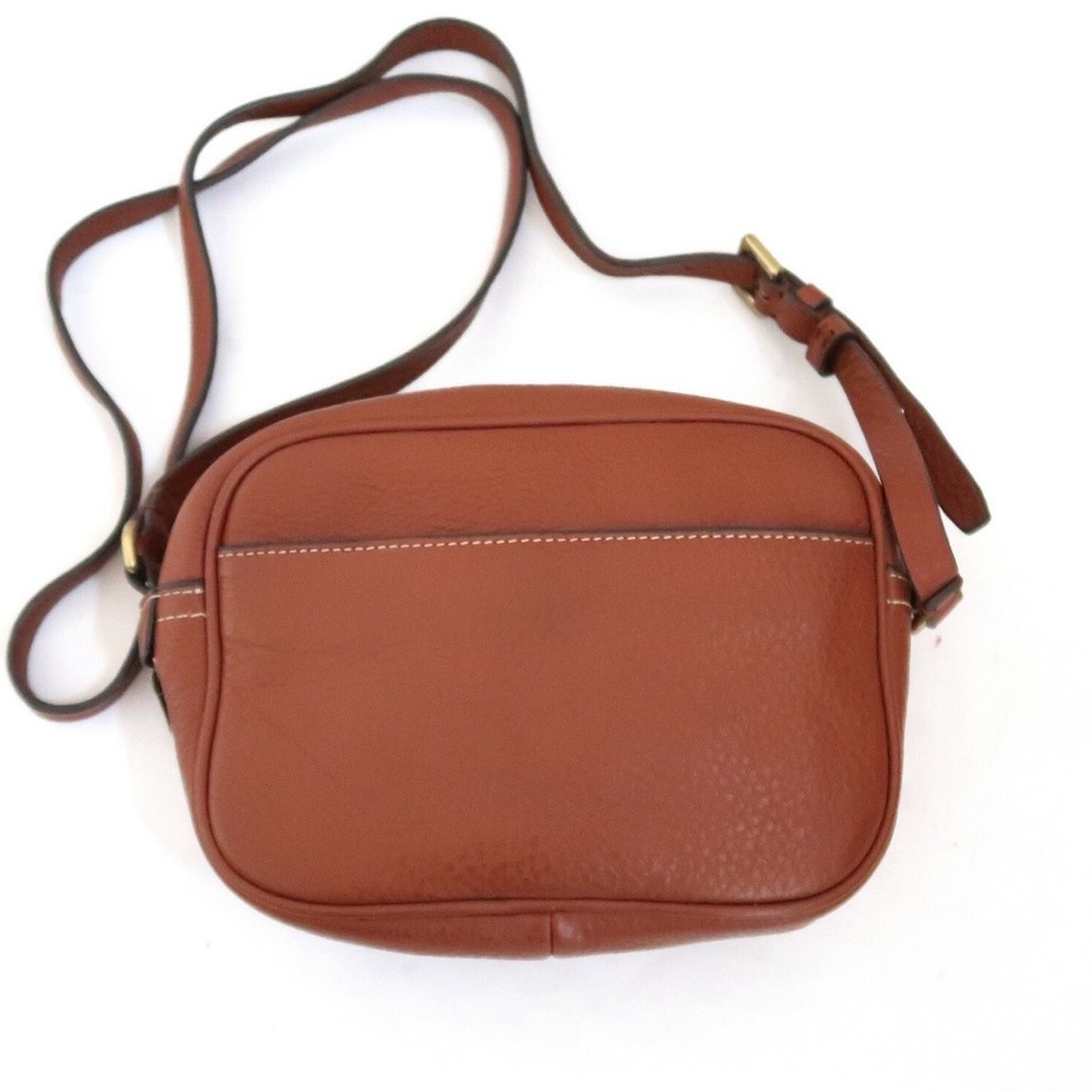 J.Crew Signet Brown Leather Crossbody Bag